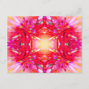 Cartão Postal Padrão caleidoscópico colorido