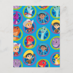 Cartão Postal Padrão Colorido da Fazenda dos Dinossauros