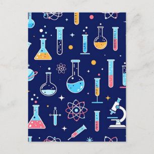 Cartão Postal Padrão Colorido de Laboratório de Ciências Química