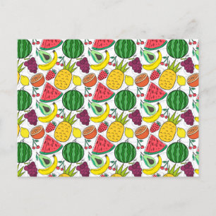 Cartão Postal Padrão contínuo de frutas Padrão de superfície d