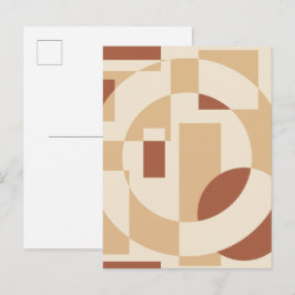 Cartão Postal Padrão contínuo de geometria de terracota