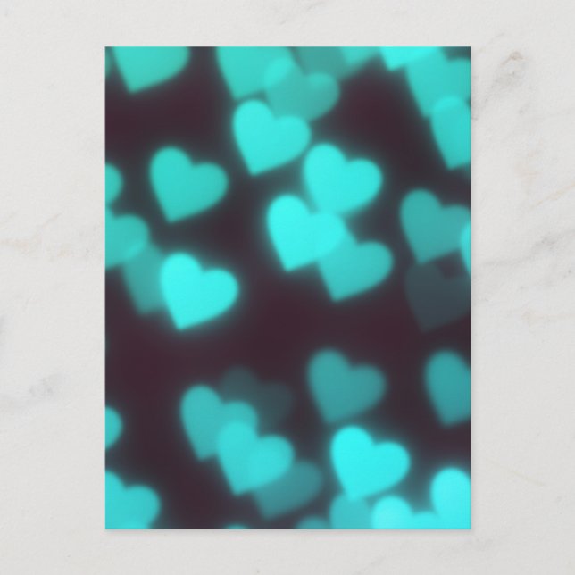 Cartão Postal Padrão Coração Moderno Correto (Frente)