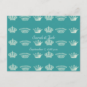 Cartão Postal Padrão Coroa em Branco