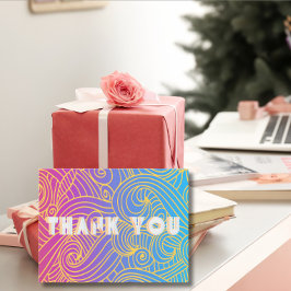 Cartão Postal Padrão Curly Desenhado à Mão Abstrato