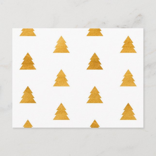 Cartão Postal Padrão da árvore de Natal (Frente)