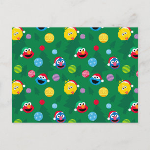 Cartão Postal Padrão da Árvore de Natal da Sesame Street