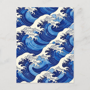 Cartão Postal Padrão da Grande Onda Japonesa Oceano