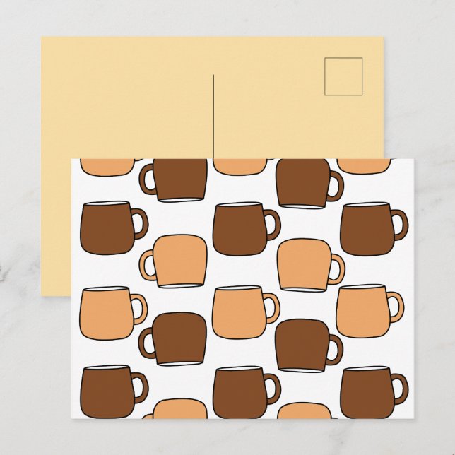 Cartão Postal Padrão da Taça do Café (Frente/Verso)