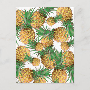 Cartão Postal Padrão de Abacaxi Tropical Delicioso