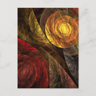 Cartão Postal Padrão de Abstrato de Arte Floral Moderna da Flor