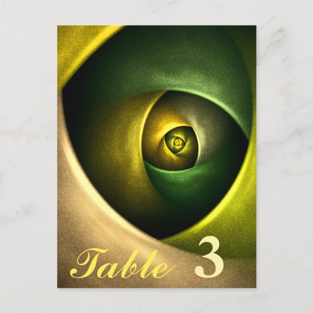 Cartão Postal Padrão de Abstrato de Arte Floral Moderna Verde #2 (Frente)