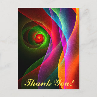 Cartão Postal Padrão de Abstrato de Arte Vermelho Verde Laranja