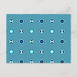 Cartão Postal Padrão de Anéis Aqua