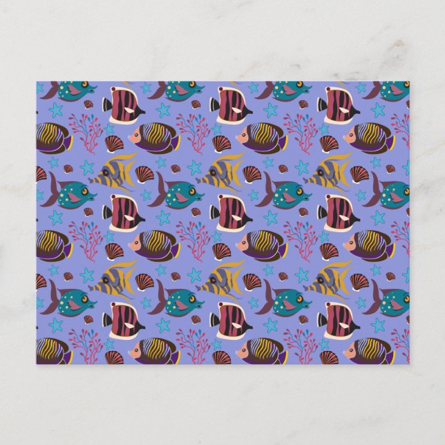 Cartão Postal Padrão de animais aquáticos | vida submarina do oc (Frente)