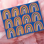 Cartão Postal Padrão de arco-íris cor-de-laranja-rosa azul doce<br><div class="desc">Adicione seu próprio texto à frente e atrás ou altere as cores. Dê uma olhada no meu compro por mais!</div>