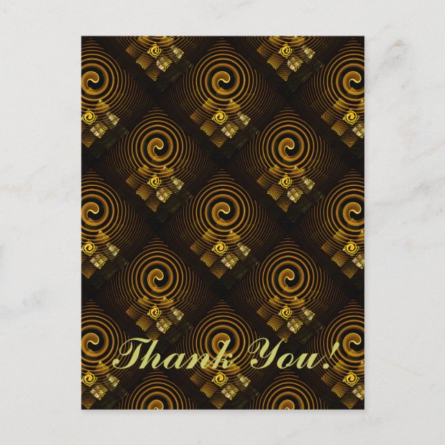 Cartão Postal Padrão de Arte Abstrata Boho Elegante Moderno Dour (Frente)