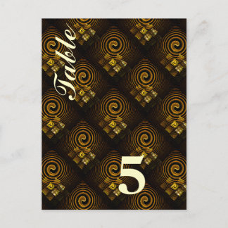 Cartão Postal Padrão de Arte Abstrata Boho Elegante Moderno Dour