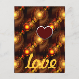 Cartão Postal Padrão de Arte Abstrata Boho Moderno Dourado Elega