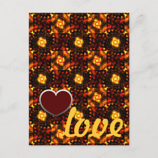 Cartão Postal Padrão de Arte Abstrata Boho Moderno Elegante a Ou