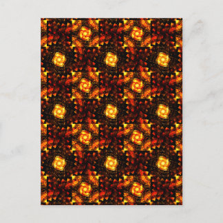 Cartão Postal Padrão de Arte Abstrata Boho Moderno Elegante a Ou