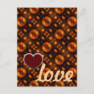 Cartão Postal Padrão de Arte Abstrata Boho Moderno Elegante Dour