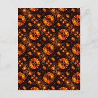 Cartão Postal Padrão de Arte Abstrata Boho Moderno Elegante Dour