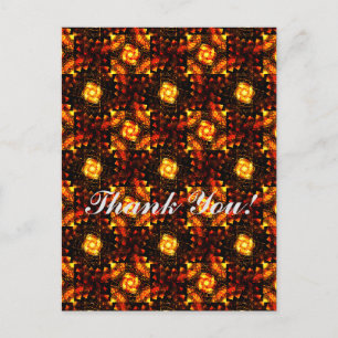 Cartão Postal Padrão de Arte Abstrata Boho Moderno Elegante Dour