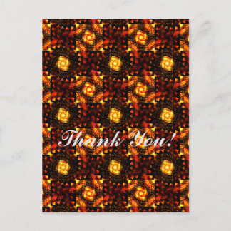 Cartão Postal Padrão de Arte Abstrata Boho Moderno Elegante Dour