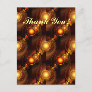 Cartão Postal Padrão de Arte Abstrata Boho Moderno Elegante Dour
