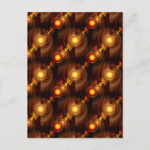 Cartão Postal Padrão de Arte Abstrata Boho Moderno Elegante Dour