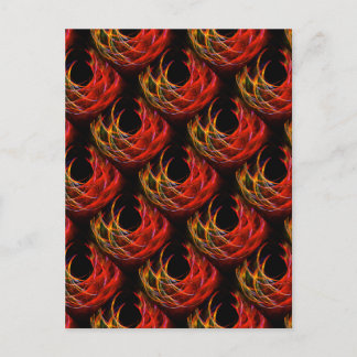 Cartão Postal Padrão de Arte Abstrata Elegante Boho Moderno Fofo