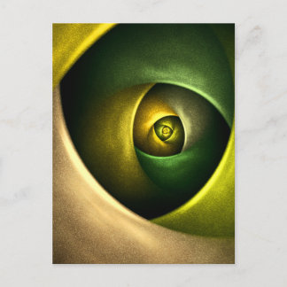 Cartão Postal Padrão de Arte Abstrata Moderna Floral Redemoinho