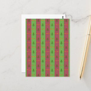 Cartão Postal Padrão de árvore de Natal do Velho Mundo Evergreen