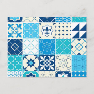 Cartão Postal Padrão de azulejos cerâmicos