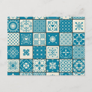 Cartão Postal Padrão de azulejos cerâmicos