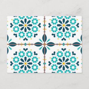 Cartão Postal Padrão de azulejos cerâmicos