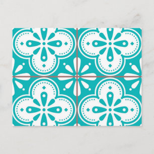 Cartão Postal Padrão de azulejos cerâmicos