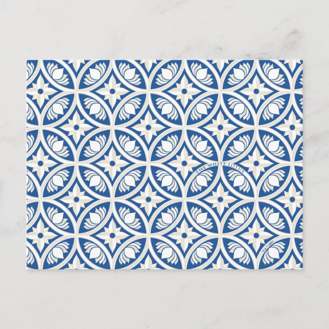 Cartão Postal Padrão de Azulejos do Lótus Costeiro - O Lótus Bra (Frente)