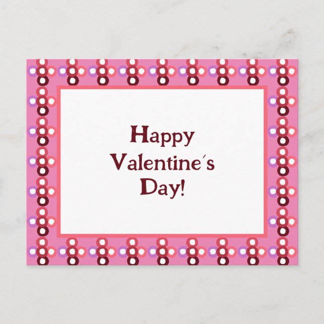 Cartão Postal Padrão de Bolha Vermelha (Frente)