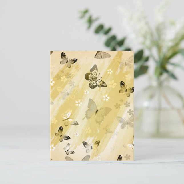 Cartão Postal Padrão de borboleta 10 (Em pé/Frente)