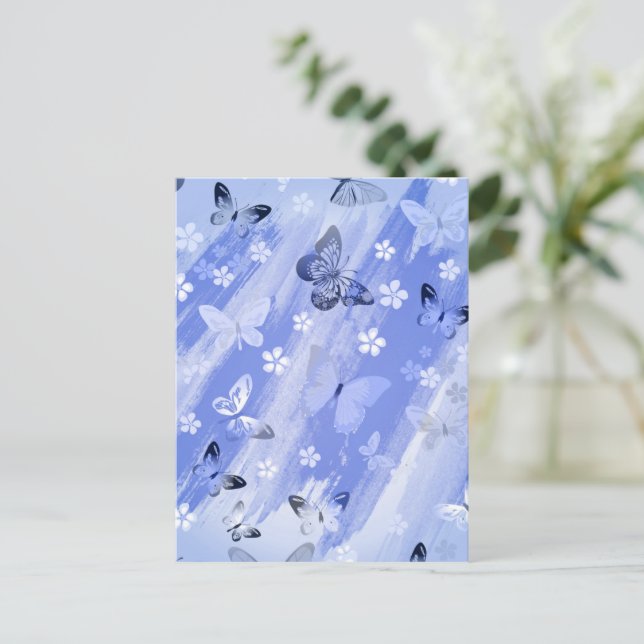 Cartão Postal Padrão de borboleta 13 (Em pé/Frente)