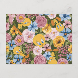 Cartão Postal Padrão de Bordado Floral TWEETY™