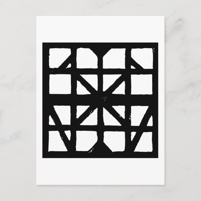 Cartão Postal Padrão de Casa Meia-Timberada na Alemanha Preta e  (Frente)