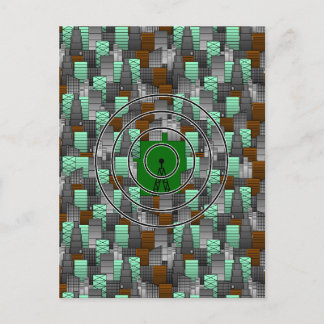 Cartão Postal Padrão de cidade com torre de rádio