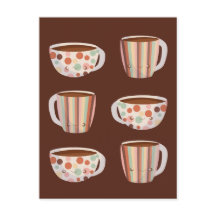 Padrão de Círculo Quente em Xícaras de Café