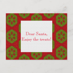 Cartão Postal Padrão de Cookie de Natal
