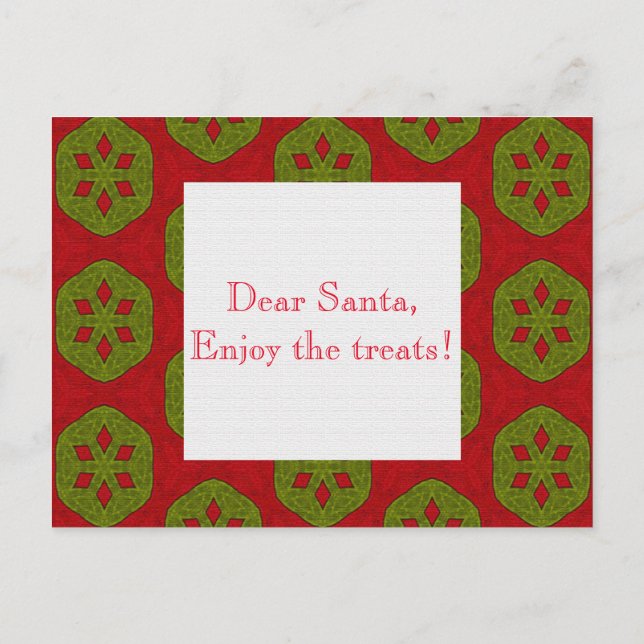 Cartão Postal Padrão de Cookie de Natal (Verso)