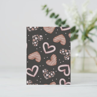 Cartão Postal Padrão de Coração 35