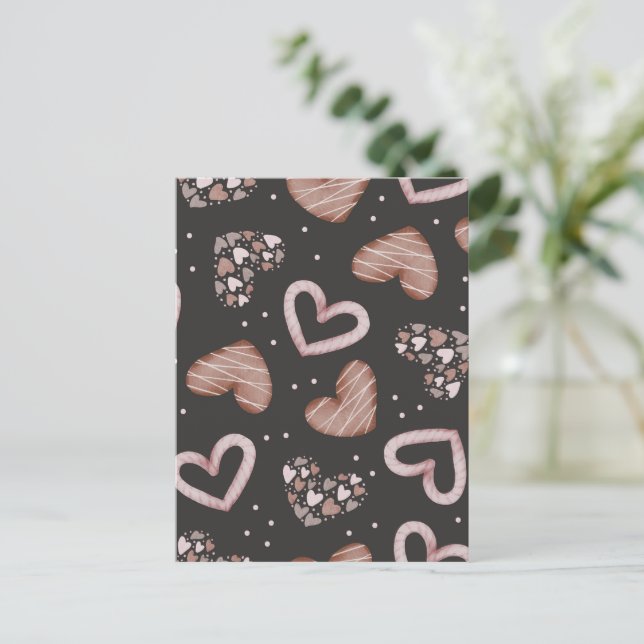 Cartão Postal Padrão de Coração 35 (Em pé/Frente)