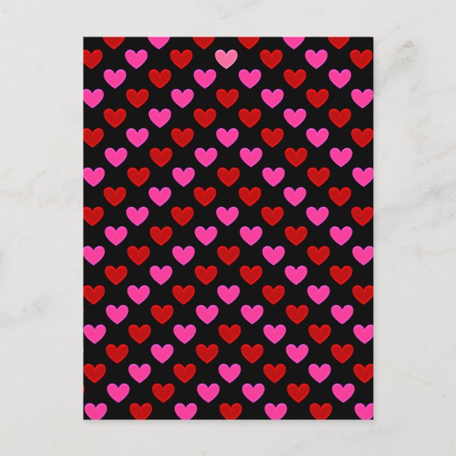 Cartão Postal Padrão de Coração Moderno Simples (Frente)